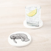 Dessous De Verre En Grès art manatee (Côté)