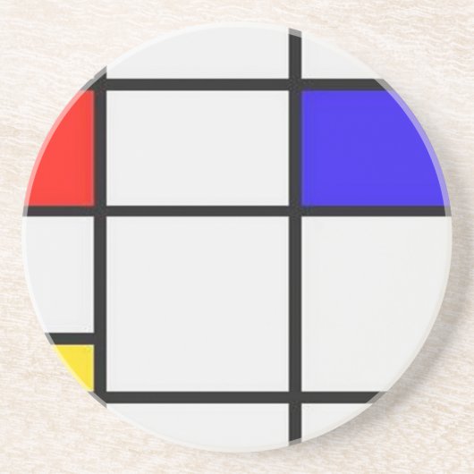 Dessous De Verre En Grès Art moderne de Piet Mondrian (Devant)