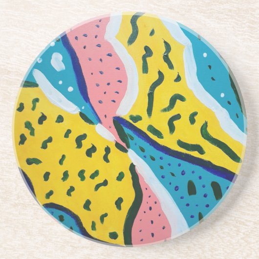 Dessous De Verre En Grès Art papillon Abstrait (Devant)