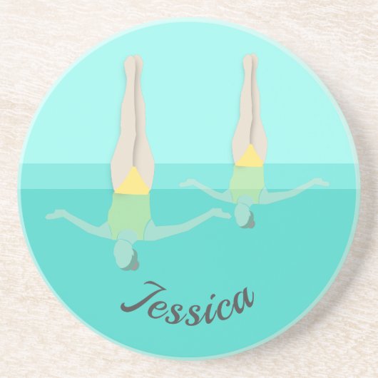 Dessous De Verre En Grès Artistic Swimming (Devant)