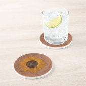 Dessous De Verre En Grès Artsy Golden Bronze Tournesol (Côté)