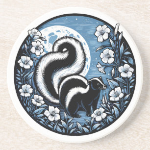 Dessous De Verre En Grès Artwork de Skunk Flower Skunks Floral