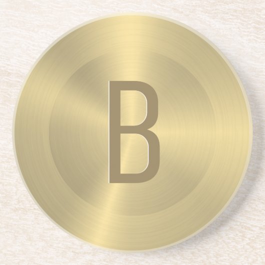 Dessous De Verre En Grès Aspect poli à texture métallique froide (Devant)