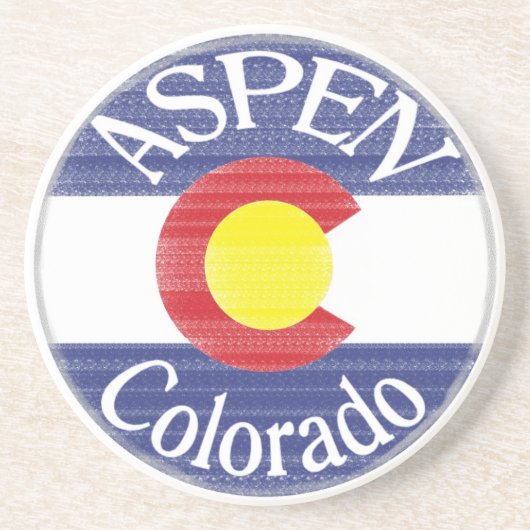 Dessous De Verre En Grès Aspen Colorado cercle versoirs (Devant)