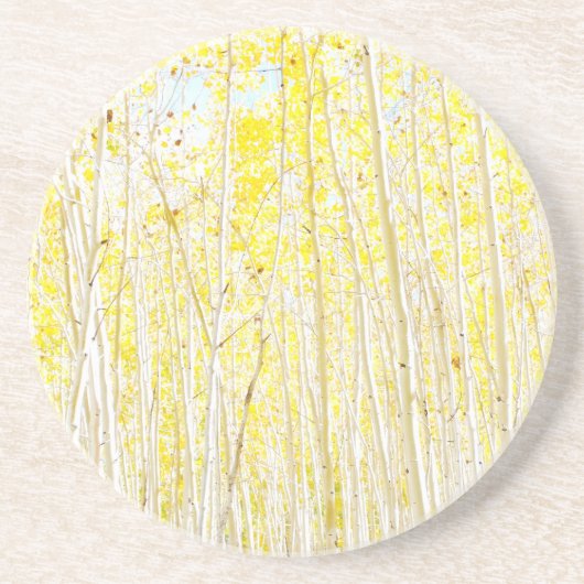 Dessous De Verre En Grès Aspens de gâteau de la vanille (Devant)
