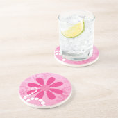 Dessous De Verre En Grès Assez le rose fleurit le rétro motif mignon de (Côté)