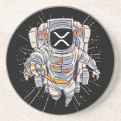 Dessous De Verre En Grès Astronaut à ripple - Crypto Xrp (Devant)