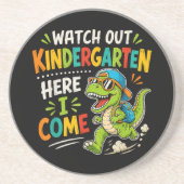 Dessous De Verre En Grès Attention maternelle j'arrive Dino (Devant)