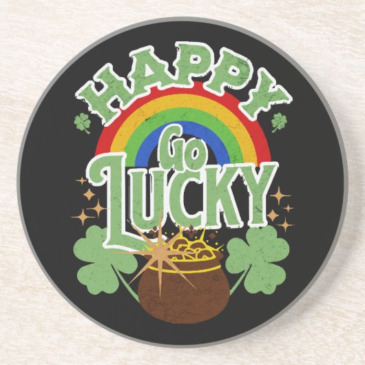 Dessous De Verre En Grès Au petit bonheur la chance (Devant)