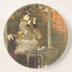 Dessous De Verre En Grès Au stand de tir par James Tissot, Art vintage