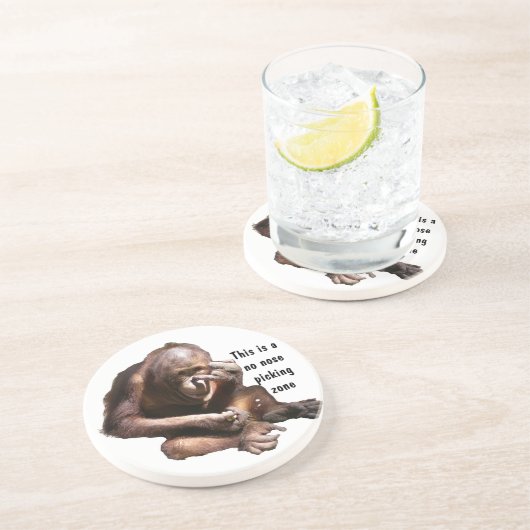 Dessous De Verre En Grès Aucune zone de cueillette de nez (Côté)