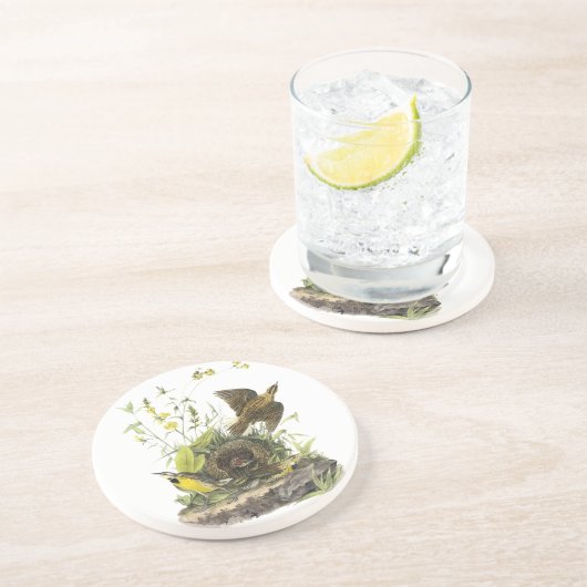 Dessous De Verre En Grès Audobon Meadowlark oriental (Côté)