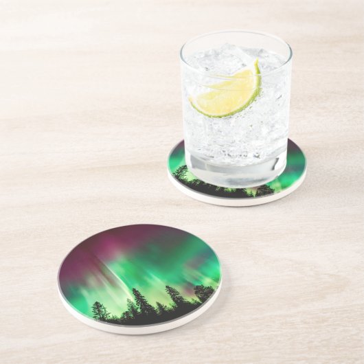 Dessous De Verre En Grès aurora boréale (Côté)