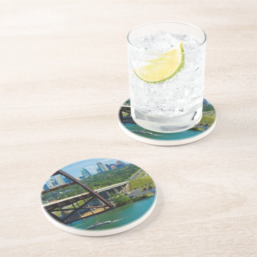 Dessous De Verre En Grès Austin, Texas de 360 Bridge (Côté)