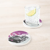 Dessous De Verre En Grès Auto Vintage (Côté)