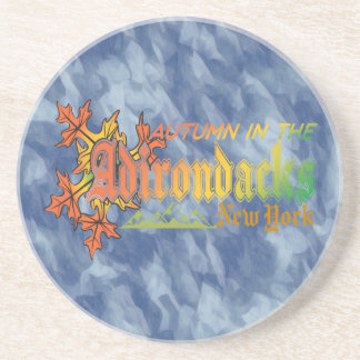 Dessous De Verre En Grès Automne à Adirondacks New York Blue Sky Bckgrad