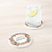 Dessous De Verre En Grès automne aquarelle couronne (Côté)