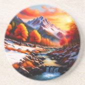 Dessous De Verre En Grès Automne en hiver (Devant)