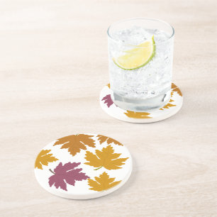 Dessous De Verre En Grès Automne Feuille