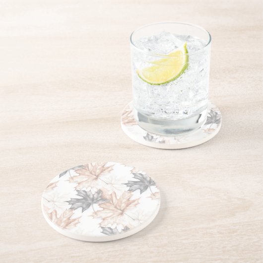 Dessous De Verre En Grès Automne Feuille en ébullition (Côté)