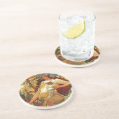 Dessous De Verre En Grès Automne, Mucha (Côté)