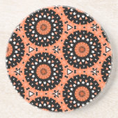 Dessous De Verre En Grès Automne Orange Floral (Devant)