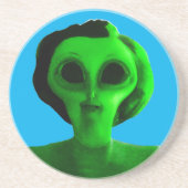 Dessous De Verre En Grès Autoportrait Alien (Devant)