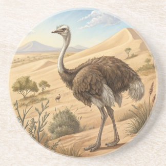 Dessous De Verre En Grès autruche