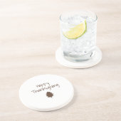 Dessous De Verre En Grès Autumn Leaf Modern Family Simple Thanksgiving (Côté)