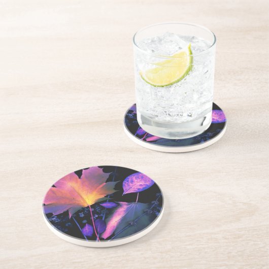 Dessous De Verre En Grès Autumn Leaves (Côté)