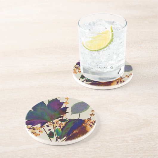 Dessous De Verre En Grès Autumn Leaves (Côté)