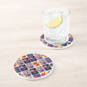 Dessous De Verre En Grès Autumn Leaves Rustic Patchwork (Côté)