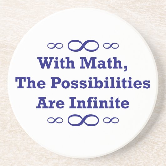 Dessous De Verre En Grès Avec des maths, les possibilités sont infinies (Devant)