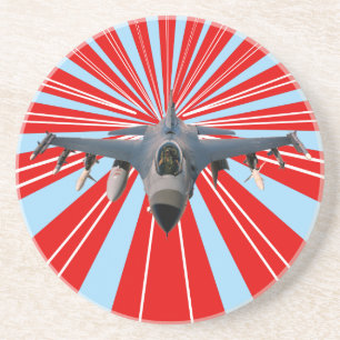 Dessous De Verre En Grès Avion de chasse