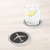 Dessous De Verre En Grès Avion de chrome (Côté)