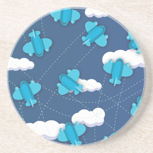 Dessous De Verre En Grès avions (Devant)