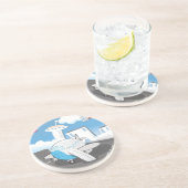 Dessous De Verre En Grès Avions Jouets (Côté)
