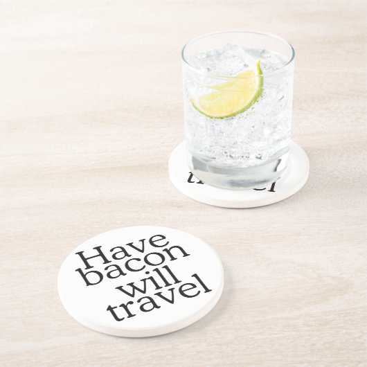 Dessous De Verre En Grès Avoir Bacon va Voyage (Côté)