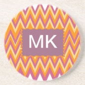 Dessous De Verre En Grès Aztec Tribal ZigZag (Devant)