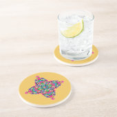 Dessous De Verre En Grès Aztez Motif Design (Côté)