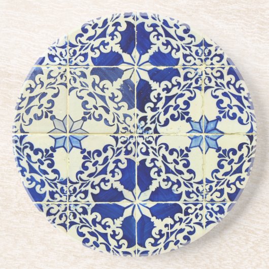 Dessous De Verre En Grès Azulejos, Portuguese Tiles (Devant)
