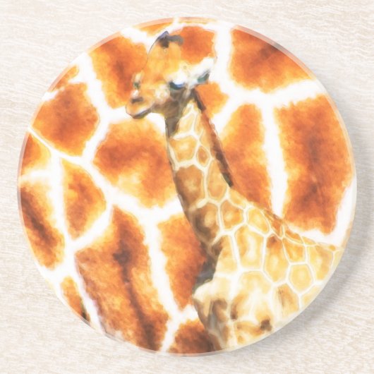 Dessous De Verre En Grès Baby Giraffe (Devant)