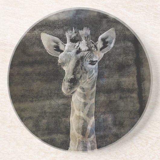 Dessous De Verre En Grès Baby Giraffe (Devant)