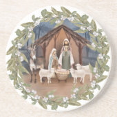 Dessous De Verre En Grès Baby Jesus in the Manger Nativity (Devant)