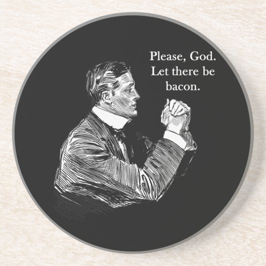 Dessous De Verre En Grès Bacon Qu'Il Y Ait (Devant)