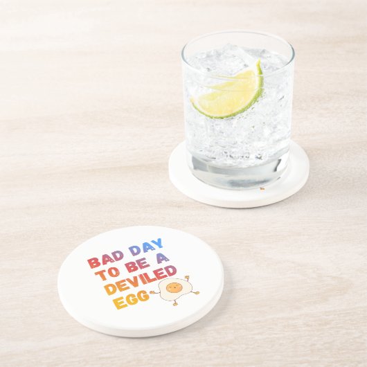 Dessous De Verre En Grès Bad Day to Be a Deviled Egg (Côté)