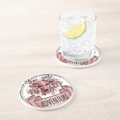 Dessous De Verre En Grès Badge d'aventure de cerf (Côté)