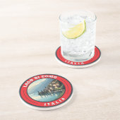Dessous De Verre En Grès Badge Lago di Como Italie (Côté)