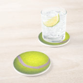 Dessous De Verre En Grès Bal de tennis jaune (Côté)