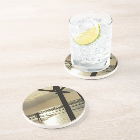 Dessous De Verre En Grès Balade en or (Côté)